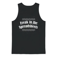 Freak in the Spreadsheets Unisex Tank Top - Black – 1