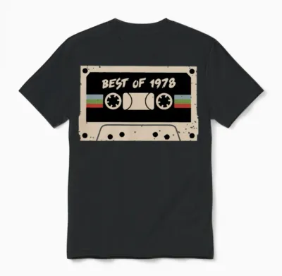 Best of 1978 Shirt Hoodies Hipster Unisex T-Shirt - Black