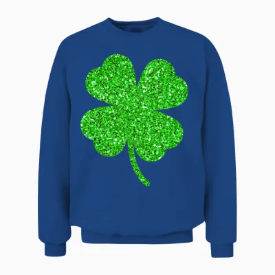 Irische Kleeblätter St. Patrick’s Day Langarmshirt Unisex Sweatshirt - Royal