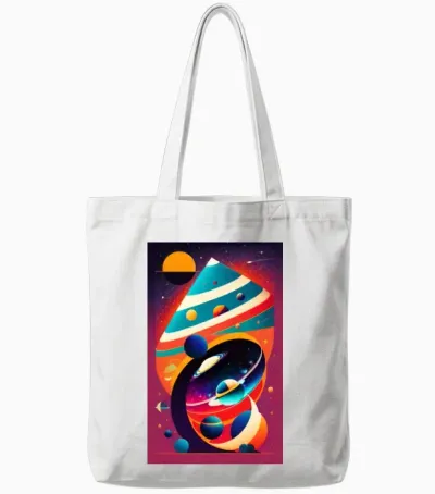 Retro Cosmonauts Tote Bags - White