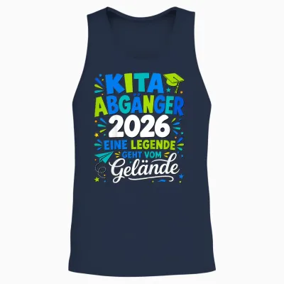 Kita Abgänger 2026 Jungen Legende Geht Vom Gelände Unisex Tank Top - Navy