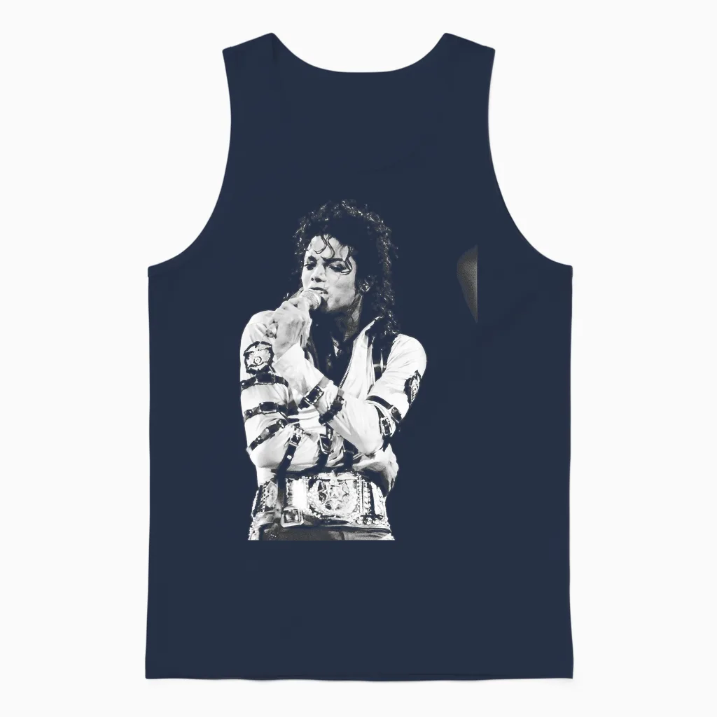 Tournée Mondiale Live Bad De Michael Jackson à Aintree 1988 Unisex Tank Top in Navy