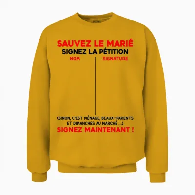 Save the Groom Funeral Vie De Bachel Evg Future Groom T-Shirt, Black, S Unisex Sweatshirt - Gold