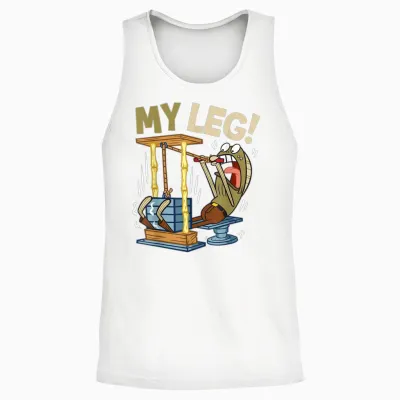 Mademark X Spongebob Squarepants - My Leg Legs Day Weight Lifting Bodybuilding Spongebob Gym Unisex Tank Top - White