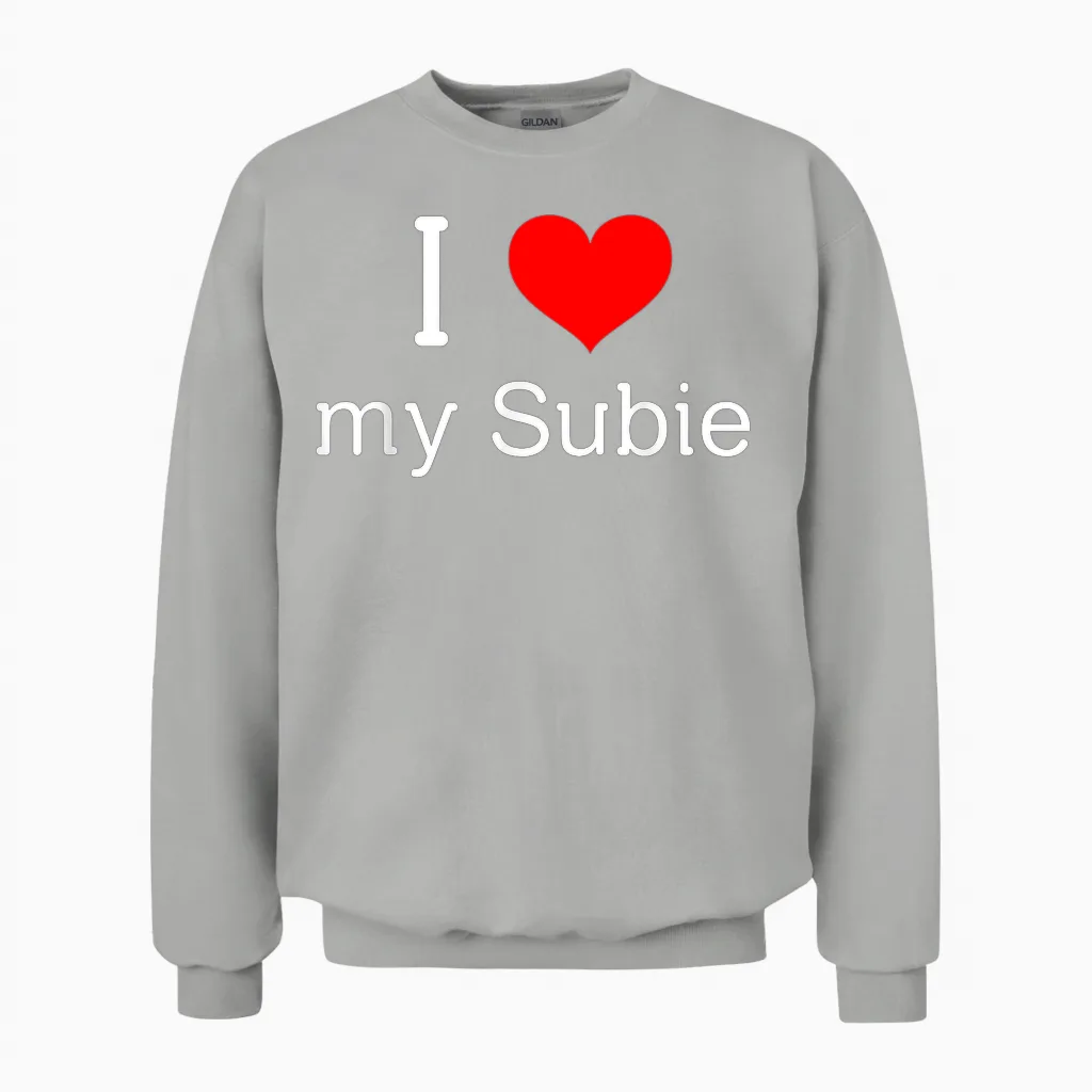 Funny I Love My Subie Unisex Sweatshirt in Ash