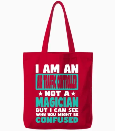Air Traffic Controller Tote Bags - Red