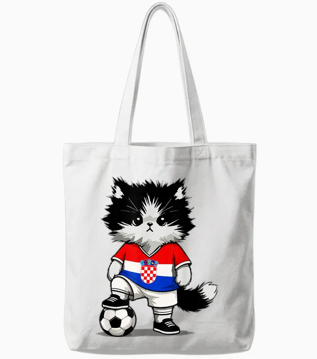 Kroatische Flagge Herren Damen Kinder Kroatien Tote Bags in White