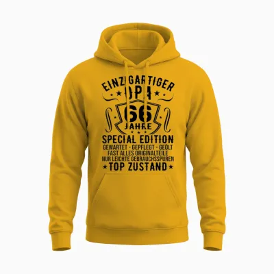 66th Birthday Man Unique Grandpa 66 Years Men's T-Shirt, Gray Unisex Hoodie - Gold