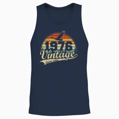 Vintage 1976 Anniversaire 50 Ans Cadeau Pour Hommes Femmes Unisex Tank Top - Navy