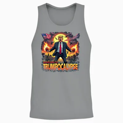 Willkommen Bei Trump-Ocalypse Lustig Donald Trump Halloween Unisex Tank Top - Sport Grey