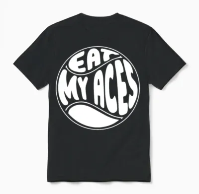 Tennis Funny Unisex T-Shirt - Black
