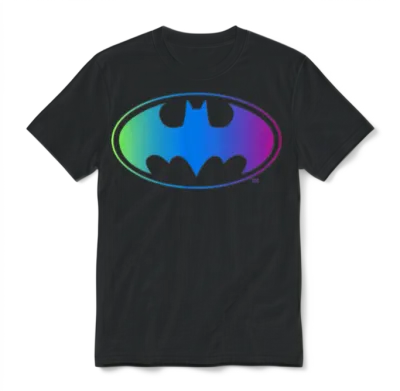 Batman Neon Logo Colors Unisex T-Shirt - Black