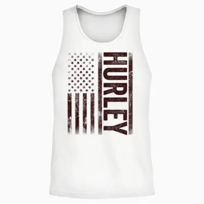Hurley Ky Vintage Us American Flag Retro for Men Women Unisex Tank Top - White