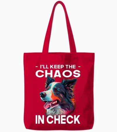 Border Collie - Dog Lover - Dog Owner Tote Bags - Red