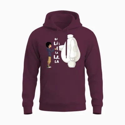Big Hero 6 - Fist Bump Ba La La La La Unisex Hoodie - Maroon