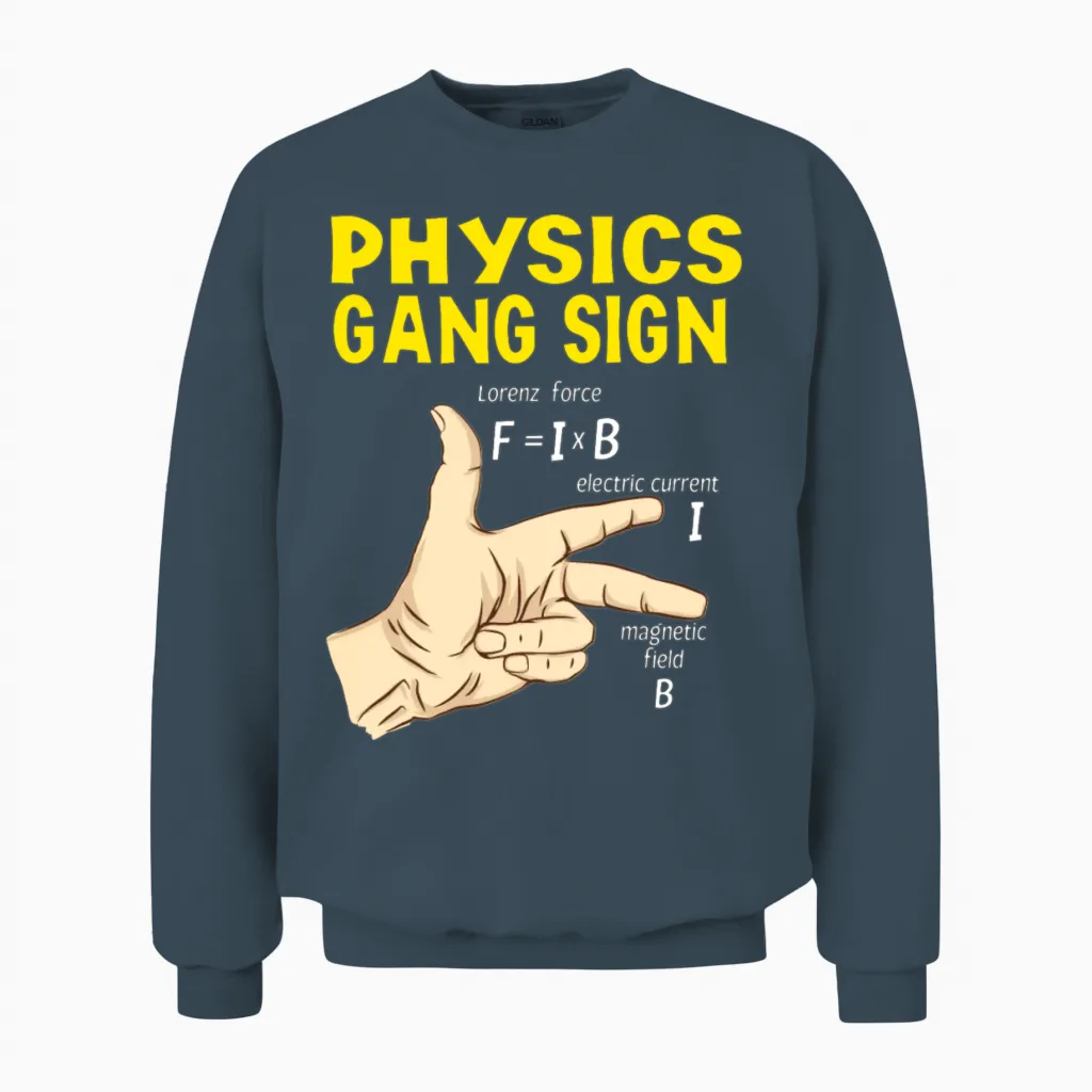 Gang Sign Physics Unisex Sweatshirt in Dark Heather