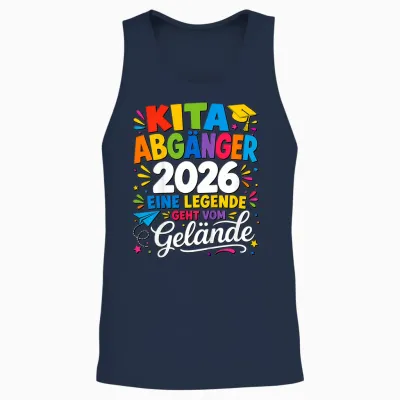 Kita Abgänger 2026 Eine Legende Geht Vom Gelände Unisex Tank Top - Navy