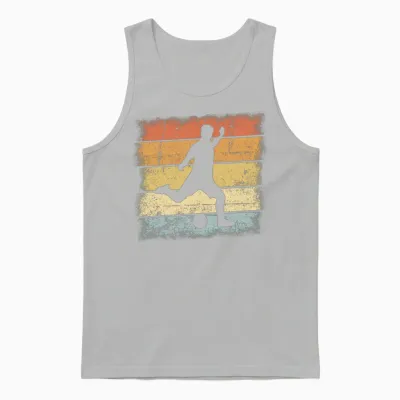 Football Retro Unisex Tank Top - Ash