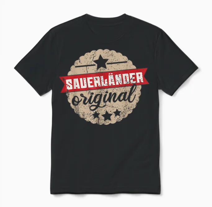 Sauerland Sauerländer Original Unisex T-Shirt in Black