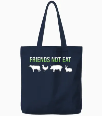 Animal Funny Saying Tote Bags - Navy