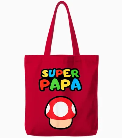 Pilz Super Papa Tote Bags - Red