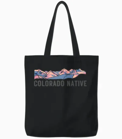 Colorado Native - Full Color Tote Bags - Black