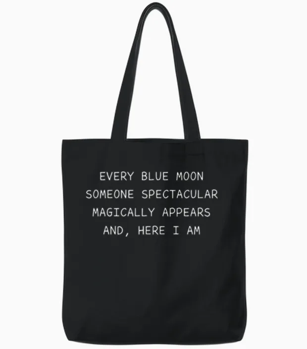 Funny Quotes Women's Graphic Tote Bags in Black