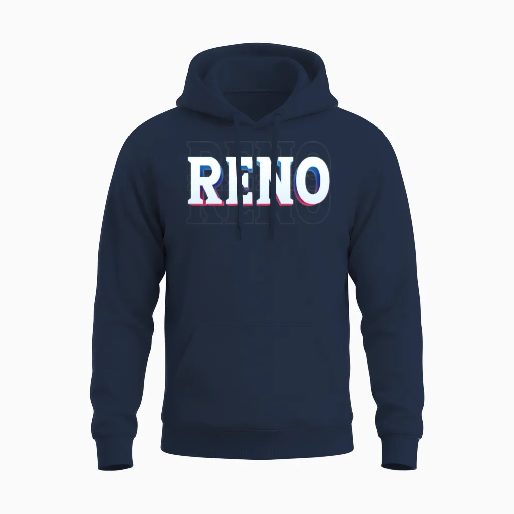 Retro - Reno Unisex Hoodie in Navy