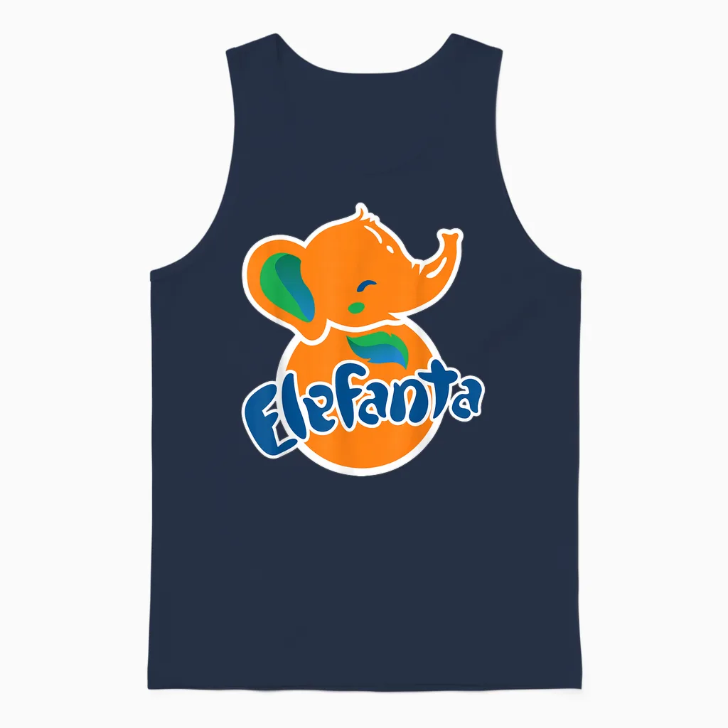 Ohmgd Kein Elefant, Kein Fanta, Es Ist Ein Elefanta-Spaßtier. Unisex Tank Top in Navy