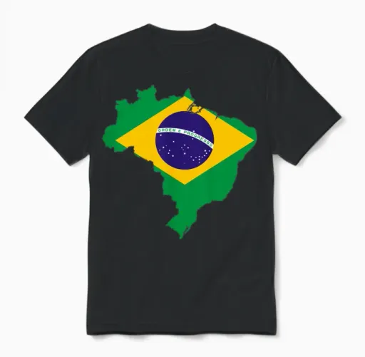 T-Shirt Brazil Clothing Brazil Shirt Woman Man Unisex T-Shirt in Black