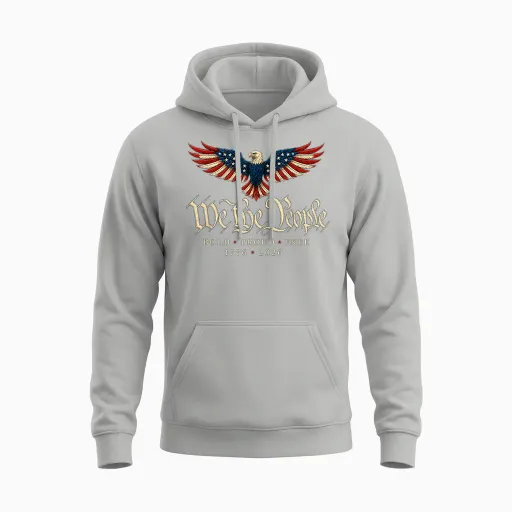 Patriotic Eagle 1776 2026 250th Anniversary Unisex Hoodie - Ash