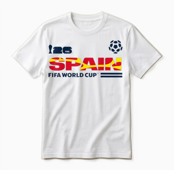 Fifa World Cup26 Qualifier Spain Unisex T-Shirt in White