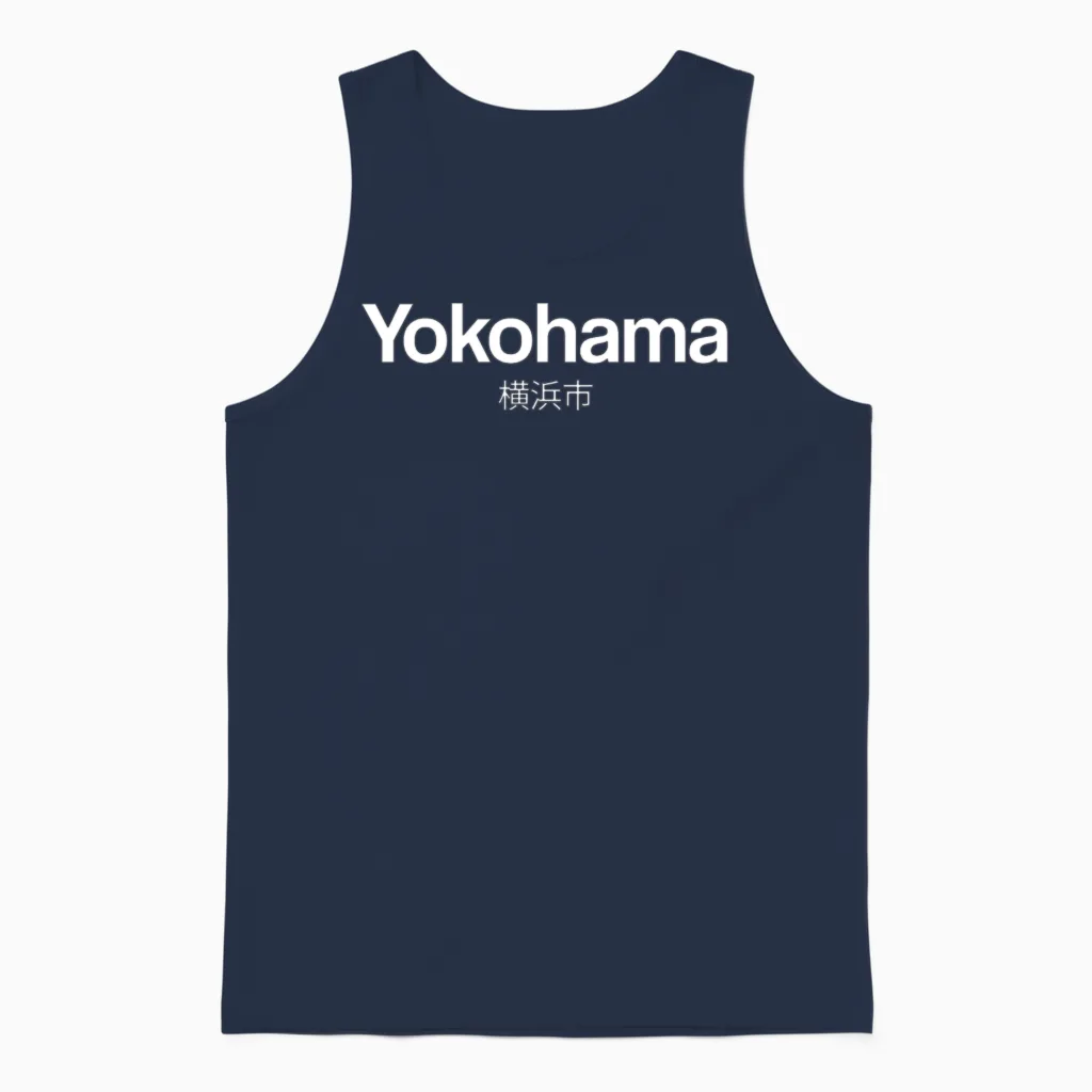 Yokohama Japan Unisex Tank Top in Navy