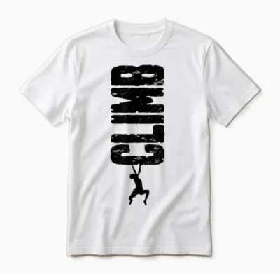Klettern Klettern Bouldern Vintage Vertikale Kletterer Junge Unisex T-Shirt - White