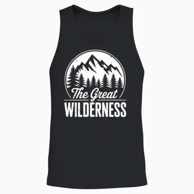 The Great Wilderness - Mountains & Trees Unisex Tank Top - Black