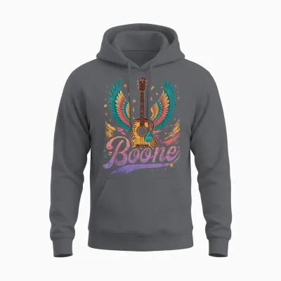 Boone Personalized Name Vintage Retro Girls Woman Man Unisex Hoodie - Charcoal