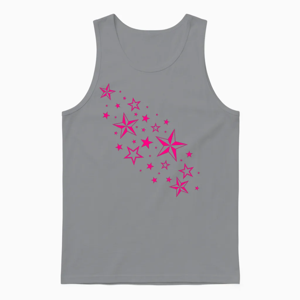 Stars Unisex Tank Top in Sport Grey