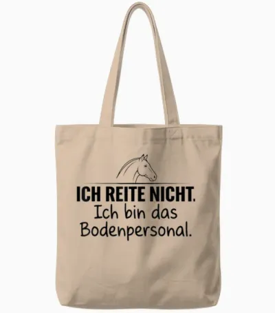 Ich Reite Nicht Ich Bin Das Bodenpersonal Tote Bags - Natural