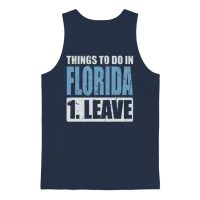 Florida Meme Things to Do in Florida Unisex Tank Top - Navy – 1