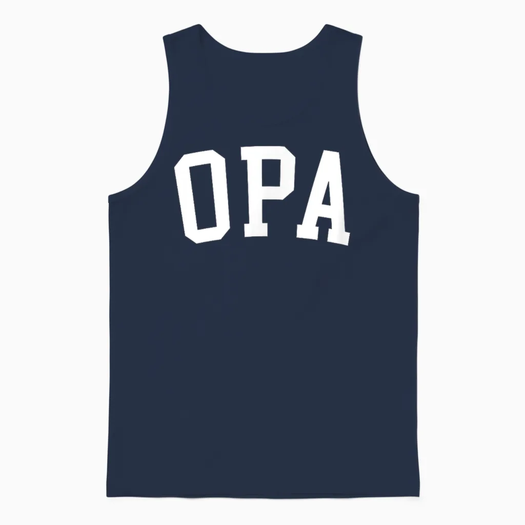 Opa Unisex Tank Top in Navy