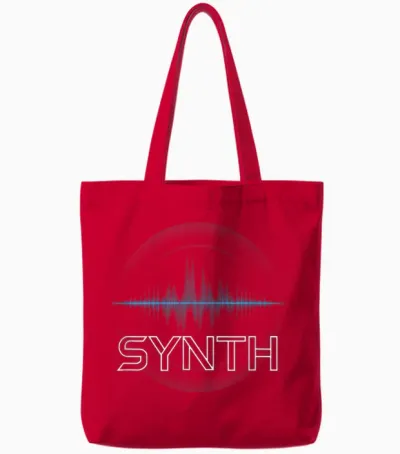 Envelope Synthesizer Techno Tote Bags - Red