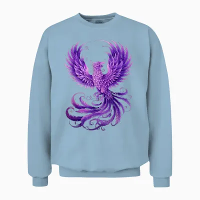 Phoenix Bird Mythischer Vogel Verjüngung Vogel Unisex Sweatshirt - Light Blue