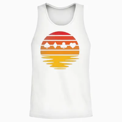 Poker Retro Unisex Tank Top - White
