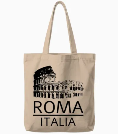 Roma Italia Tote Bags - Natural
