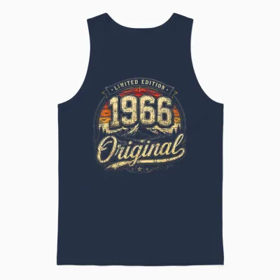60. Geburtstag Mann Frau 60 Jahre 1966 Deko Lustig Geschenk Unisex Tank Top - Navy