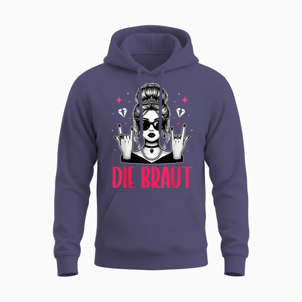 Die Braut Junggesellinnenabschied Bachelorette Trauzeugin Unisex Hoodie in Heather Sport Dark Navy