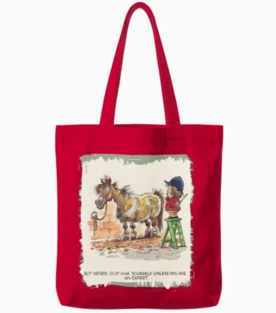 Thelwell Hairdresser Be a Expert Tote Bags - Red