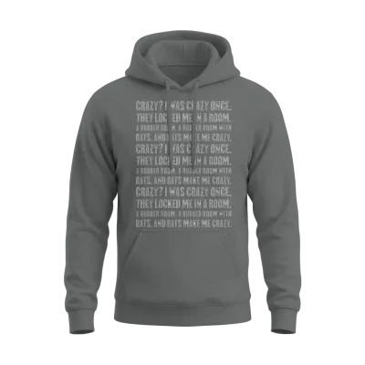 Crazy? I Was Crazy Once. Funny Tranding Meme. Unisex Hoodie - Graphite Heather