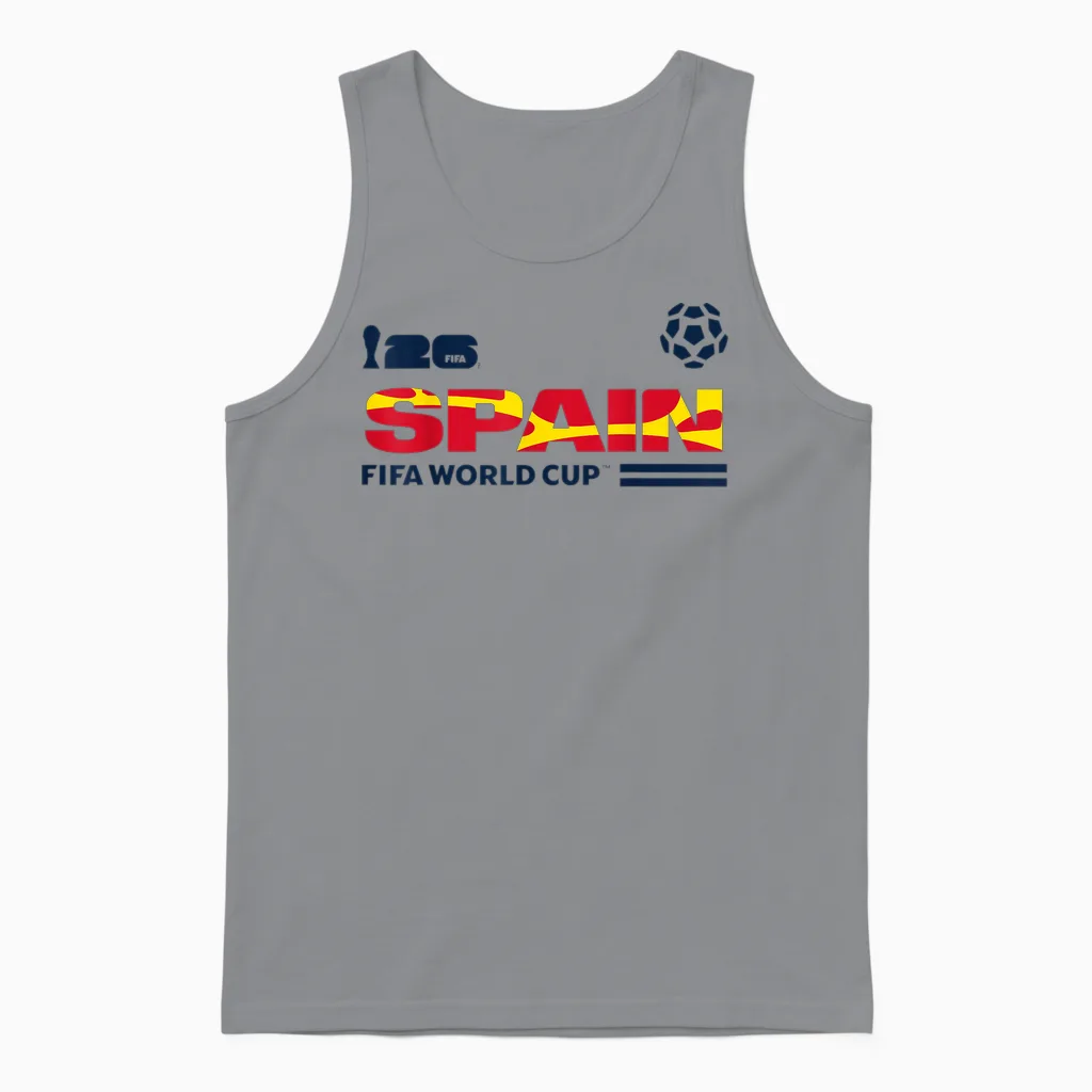 Fifa World Cup26 Qualifier Spain Unisex Tank Top in Sport Grey