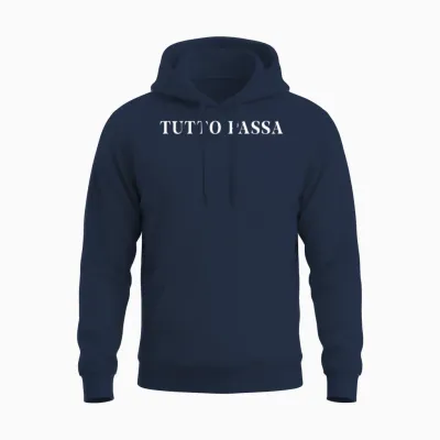 Tutto Passa X Alles Vergeht. Italian Spruch Italian Fun Unisex Hoodie - Navy